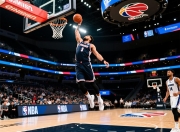 NBA球员技术展示：精彩扣篮引领球队实力